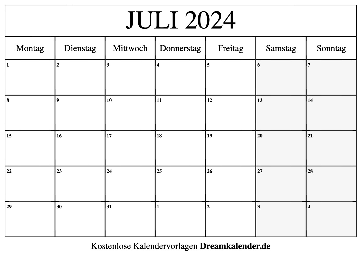 Kalender Drucken Juli 2024 Gayla Johanna